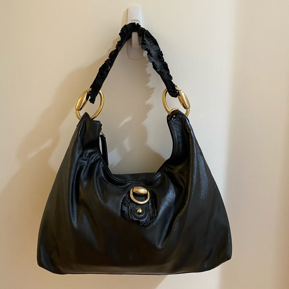 Gucci - Limited Edition Black Ruffle Shoulder Bag